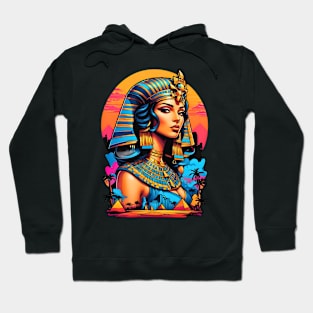 Cleopatra Queen of Egypt retro vintage floral design Hoodie